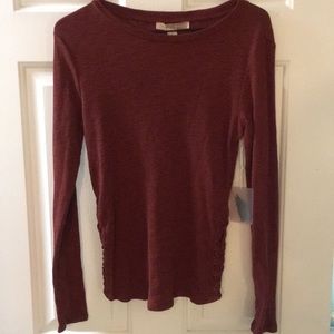 Forever 21 knit long sleeve burnt orange top NWT